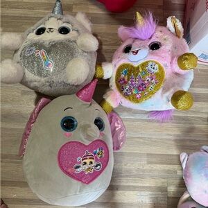 Lot of 3/ Zuru White Gray Puppycorn soft Collectible Plush Stuffed G8